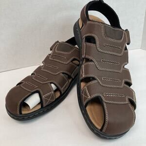 Dockers Mens Sandals Casual Shoes Size 12W Brown Memory Foam New